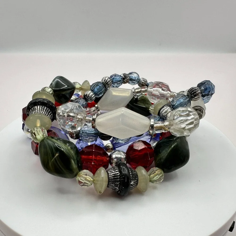 Vintage Y2K Beaded Bracelets Set Boho Statement Women's Classic Fashion Jewelry